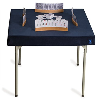 Yellow Mountain Imports Table Cover for Poker, Cards, Mahjong, Board Games, and Tile Games, Professional Grade - color: Blue