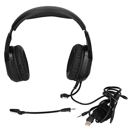 Wired Stereo Gaming Headset with Detachable Microphone for PCs Laptops and Game Consoles Comfortable Design (with 3.5mm Plug) - size: With 3.5mm plug