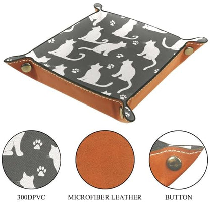 Cats Gray Dice Tray Dice Rolling Tray Folding Dice Holder for Dice Games, Like RPG, DND and Other Table Games - color: Multi 20