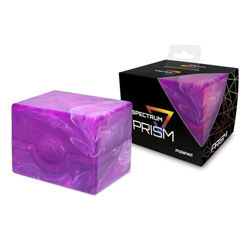 BCW Spectrum Prism Deck Case - Charoite Purple - 1 Pack | Secure Snap Closure Card Deck Case | Fits 100 Double-Sleeved Cards | Trading Card Deck Storage Ideal for MTG, Pokemon, and More - color: Charoite Purple, size: 1 Pack