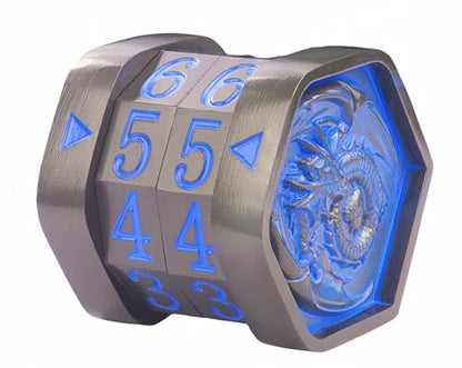 Metal MTG Life Counter, Life Counter MTG, Magic Life Counter Gift Box Packaging Suitable for Board Games, Card Games, Compatible with MTGs and TTRPG(Black Nickel_Blue) - color: Black Nickel_blue