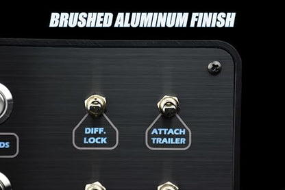 Sim-Panel Classic 2 Button Box for ATS/ETS2 (American Truck Simulator/Euro Truck Simulator) (Premium Black Brush Aluminum Finish) - style: Premium Black Brush Aluminum Finish
