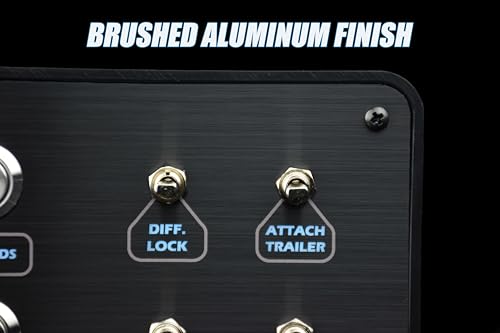 Sim-Panel Classic 2 Button Box for ATS/ETS2 (American Truck Simulator/Euro Truck Simulator) (Premium Black Brush Aluminum Finish) - style: Premium Black Brush Aluminum Finish