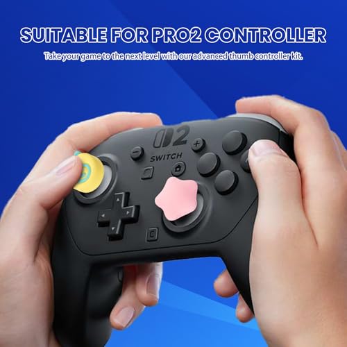 Controller Thumb Grip Caps for Switch Pro, PS5, PS4 & Xbox, Silicone 4 Pack - color: Pink