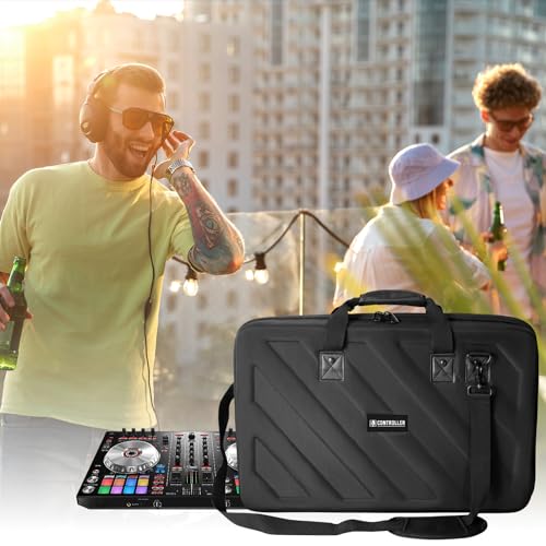 Hard Case Compatible with Pioneer DJ Controller DDJ-SR/SR2/REV1/Denon MC4000/Numark NVII/Mixtrack Pro3/Hercules Inpulse 500/NV Platinum Protective Carrying Storage Bag - size: DDJ-REV1/SR2
