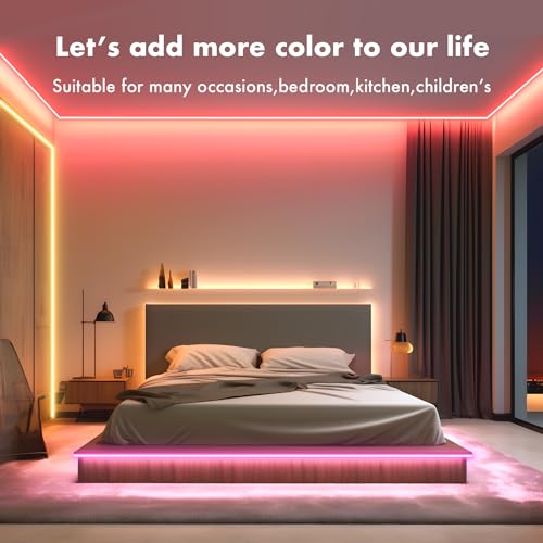 LED neon Lights,50FT RGB Neon Rope Lights,with Remote Control/APP Control,Music Sync,Timer Function,IP67 Waterproof Flexible Neon Strip Lights,for Bedroom Gaming Outdoors Decor - size: 50FT