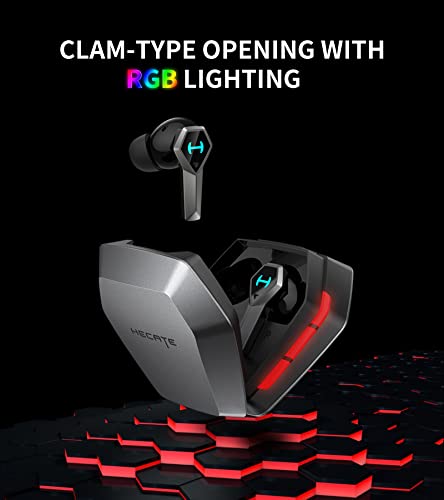 HECATE by Edifier GX04 ANC True Wireless Gaming Earbuds, Active Noise Cancelling Bluetooth Gaming Earbuds with Ultra Low Latency, H+ Special Game Sound Effect, 6 Microphones, RGB Lighting, Fast Charge