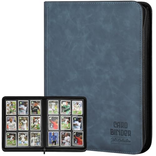 Trading Card Binder, Premium 9 Pocket Double Sided 540 Pocket PU Card Collection Binder, Collectible Trading Card Albums for MTG, TCG, Sport Card, Game Cards (Blue) - color: Blue