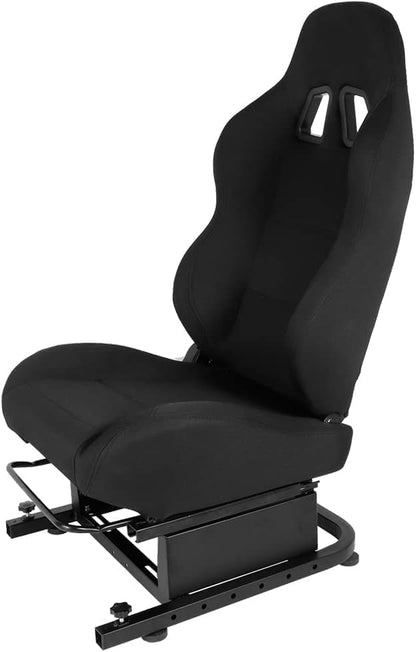 Racing Rear Seat Stand for Steering Wheel Mount to Expand into Gaming Simulator Cockpit with Black Double Locking Slides Ergonomic Breathable Driving Race Chair Fit for Marada, Minneer