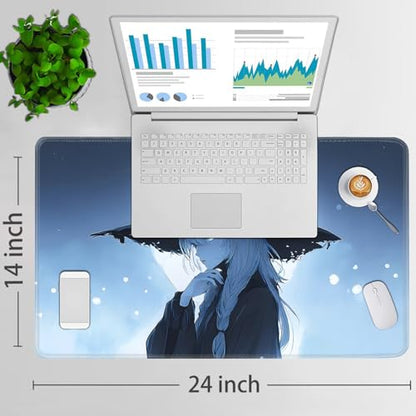 for MTG Game Playmat - 24 x 14 inches with Dices and Storage Bags, Non-Slip Base for TCG and Board Game Card Mats, Trading Card Games Mat, Night Witch Under The Moon Collectible Card Playmats - color: Jv-playmat-p7-1-g200