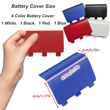 4 Pcs Battery Cover Replacement for Xbox One/One S/One X Controller[NOT for Xbox Series X/S],Battery Back Shell Covers Repair Part Compatible with Xbox One Controller - color: 4 Color