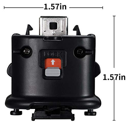 NC Motion Plus Adapter Replacement for Wii Motion Plus Adapter-Sensor Accelerator and Nintendo Remote Controller Compatible (Black 2 Piece/Set) - color: Black 2 Piece/Set