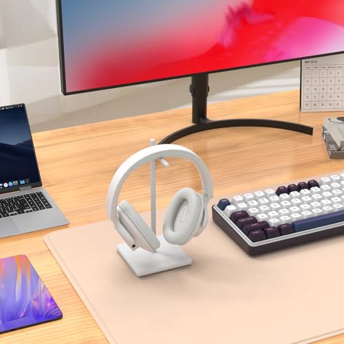 Redragon H610 Wireless Gaming Headset for PC, Mac, NS, Phone - BT 5.3 with Active Noise Cancellation, 40H Battery, Lightweight, Over-Ear Headphones with Built-in Mic, White - color: White