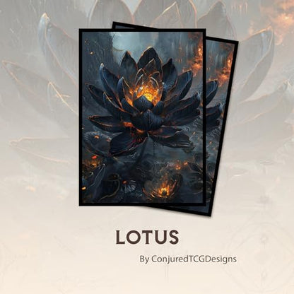 Lotus - MTG Card Sleeves, 104ct, Standard Size, Smooth | Perfect for Double Sleeving, Smudge Resistant Matte Back, Standard 66x92mm - Compatible with Magic The Gathering & TCG Cards - color: Lotus, size: Textured