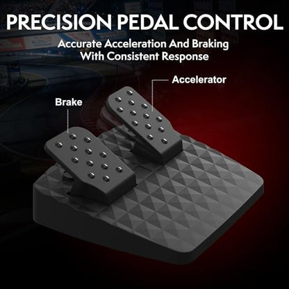 Nitho Drive Pro V200 PC Gaming Racing Wheel with Pedals and Shifter, Steering Wheel Compatible with PC, PS4, Switch 2/Switch, Xbox Series X|S and Xbox One, 270° Car Driving Simulator with Vibration - color: Drive Pro V200