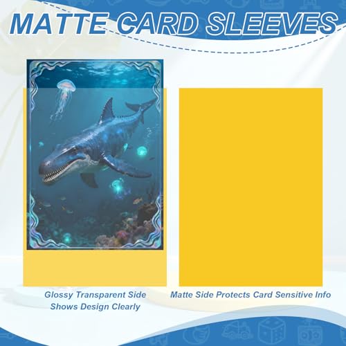 Matte Card Sleeves, Trading Card Sleeves Deck Protectors Perfect for Trading Cards & Baseball & Sports & Magic Gathering & Magic Game Cards (Black/Purple, 100 Pcs) - color: Black/Purple