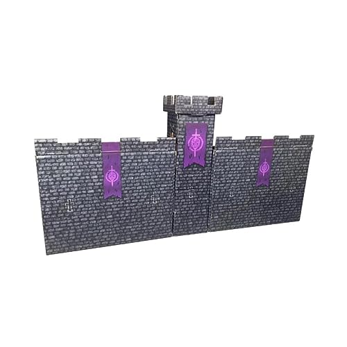 Dark Castle Keep Dice Tower & 2 Wall DM Screens w/Magnetic Initiative Turn Tracker - color: Multicolor