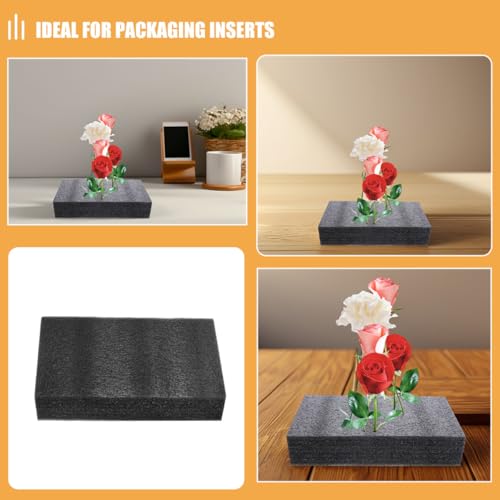 Ciieeo 2pcs Black Polyethylene Foam Sheets 25x15x5cm Epe Foam Inserts for Packaging Cushioning, DIY Crafts, Game Storage, and Tool Case Padding