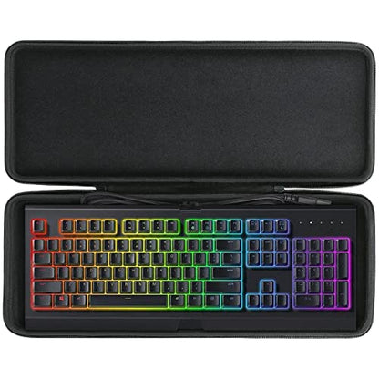 co2CREA Hard Case for Razer Cynosa Chroma/Cynosa V2/Ornata V2 | Blackwidow V3 Pro/Blackwidow V3 /Huntsman Elite/Huntsman V2 Analog Gaming Keyboard Compatibility, Travel Case Replacement - size: for Full Size Keyboard