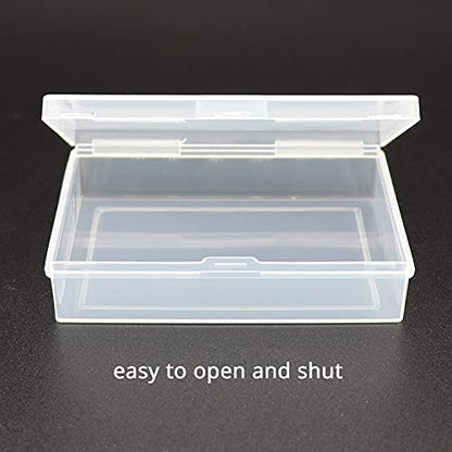 SOSOHOME 6 Pack Playing Card Deck Boxes Fits Baseball Trading Cards, Gaming Cards, Empty Plastic Storage Box, Snaps Closed