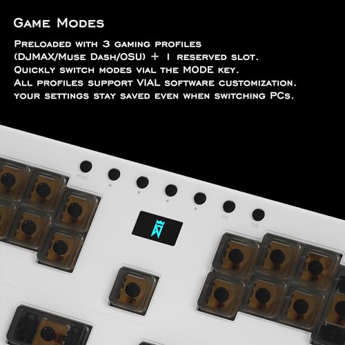 Gaming Keyboard for Music Rhythm Games Customizable Mechanical Keyboard (Yellow) - color: Yellow
