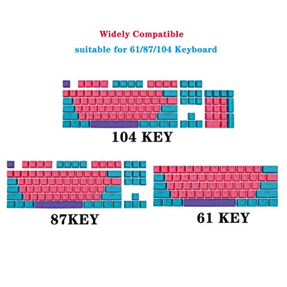 61 PBT Game keycap, 60% Backlight with Key Puller OEM Configuration American Layout, 87/104 Mechanical Keyboard (no Keyboard) (Ahris) - color: Ahris