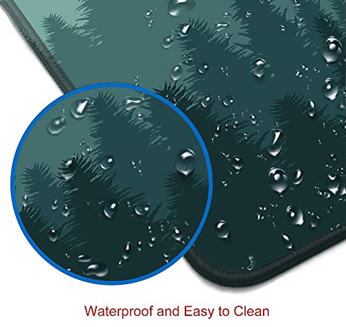 Mouse Pad Gaming, Large Mouse Pads for Desk, Keyboard Mouse Mat Desk Pad, Non-Slip Rubber Base with Stitched Edges Mousepad, 31.5x11.8 inch Abstract Landscape Mountain - color: 10 Abstract Landscape Mountain