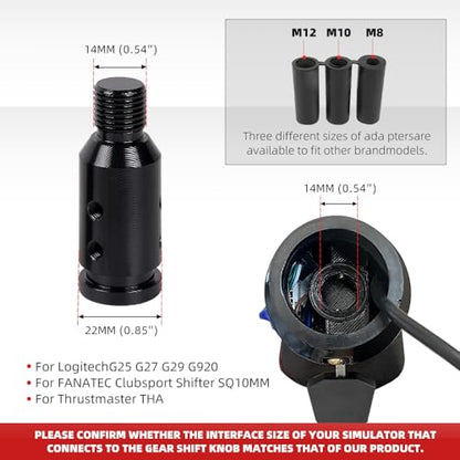 RASTP USB American Truck Simulator Shifter, Gearshift Knob for ATS & ETS2 Games Compatible with Logitech G27 G29 G920 Thrustmaster TH8A Fanatec SQ, PC Sim Racing Shifter (Style 1) - size: USB Gearshift Knob Style 1