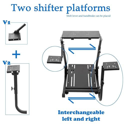 Marada Racing Wheel Stand Adjustable Fit for Logitech G29 G920 G923, for Thrustmaster T80 T300 RS GT, for PXN Foldable Steering Wheel Pedal Shift Not Include