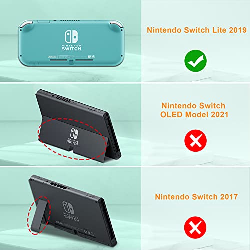 FINTIE Soft Silicone Protective Case for Nintendo Switch Lite 2019 | Ergonomic Grip, Anti-Slip, Shock-Absorption & Anti-Scratch, Lightweight Grip Case Cover, Turquoise - color: Turquoise
