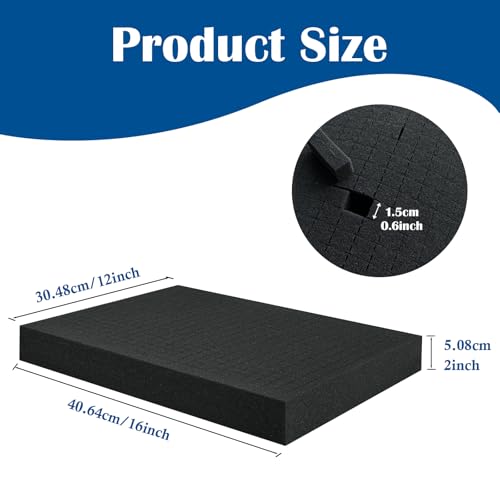 4 Pcs Pick and Pluck Foam 16 x 12 x 2 Inch, Foam Inserts For Cases, Gun Case Polyurethane Foam Sheet for Toolboxes, Storage Drawer, Camera Storage, Game Box, Crafts (16"x12"x 2", 4Pack) - size: 4 Pcs 16"x12"x 2"