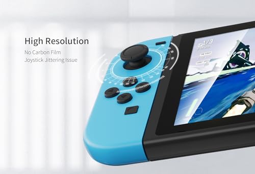 GuliKit Switch Joysticks Replacement,Anti-Drift TMR Magnetic Joystick | For Switch LCD/OLED Joy Con & Switch Lite, Analog Thumbstick Upgrade Kit With Multiple Color Stick Caps