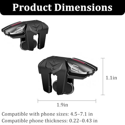 13 in 1 Mobile Game Controller Combo – 4 Responsive Shooting Triggers with Phone Grip for PUBG, COD, Knives Out & Battle Royale Games