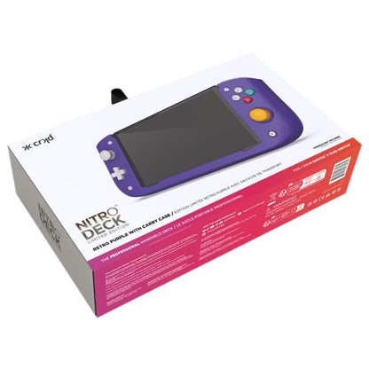 CRKD Nitro Deck Limited Edition with Carry Case - Professional Handheld Deck with Zero Stick Drift for Nintendo Switch and Switch OLED (Retro Purple - Nostalgia Collection) - color: Retro Purple