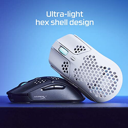 HyperX Pulsefire Haste – Wireless Gaming Mouse – Ultra Lightweight, 61g, 100 Hour Battery Life, 2.4Ghz Wireless, Honeycomb Shell, Hex Design, Up to 16000 DPI, 6 Programmable Buttons – Black, 4P5D7AA - color: Black