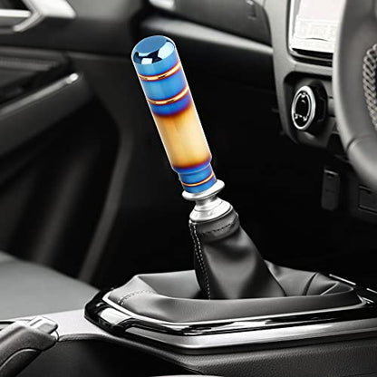 BARTOO Aluminum Alloy Heavy Weighted Shifter Knob, 5" Auto Gear Shift Knob, Car Gear Lever Stick Shifter Handle,with 3 Threaded Adapters M8 M10 M12,Fit Most Automatic Manual Vehicle(Gold Plated) - color: Gold plated
