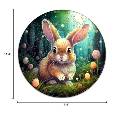 Wooden Puzzles for Kids Ages 4-8, Cute Bunny Puzzle, Unique Animal Shaped Wooden Jigsaw Puzzles for Kid, 50 Pieces Puzzles for Kids(50pcs,11.4 * 11.4in) - color: Easter Bunny