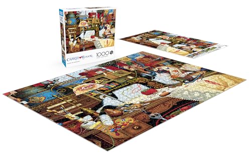 Buffalo Games - Charles Wysocki Maggie The Messmaker - 1000 Piece Puzzle | Art by Charles Wysocki, Frameable Art, Made in USA, Recycled Board, Includes Poster, Challenging, intermediate to expert