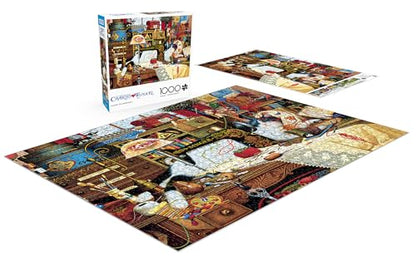 Buffalo Games - Charles Wysocki Maggie The Messmaker - 1000 Piece Puzzle | Art by Charles Wysocki, Frameable Art, Made in USA, Recycled Board, Includes Poster, Challenging, intermediate to expert