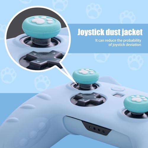 Switch Pro Controller Skin Silicone Cover - Anti-Slip Grip Cat Paw Design with Joystick Ring Guards, Protective Case Shell, Custom Cute Kawaii Accessory - Not for Switch 2, PowerA or Third-Party Model
