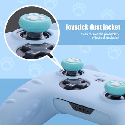 Switch Pro Controller Skin Silicone Cover - Anti-Slip Grip Cat Paw Design with Joystick Ring Guards, Protective Case Shell, Custom Cute Kawaii Accessory - Not for Switch 2, PowerA or Third-Party Model