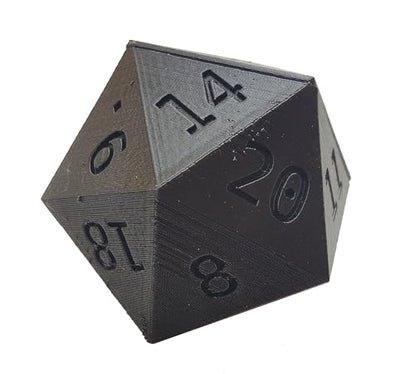 3D Central - Die of Holding: D20 Dice Box Storage Box (Black)