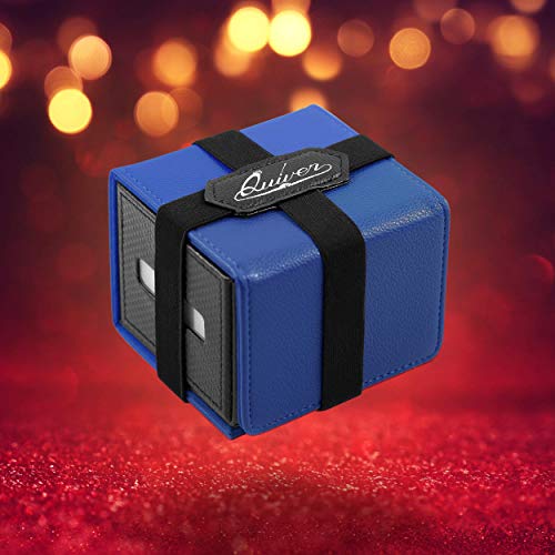 Quiver Time Blue Citadel Deck Block for Magic: the Gathering Cards - TCG 100+ Premium Commander Deck Box, MTG Deck Box for Cards, Dice & Tokens, Custom Divider, Magnetic Closure - color: Blue