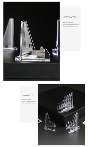 50 Packs Card Display Stand, 2.2 inch Acrylic Easel Mini Card Stand for Sports Graded Trading Baseball Football Card