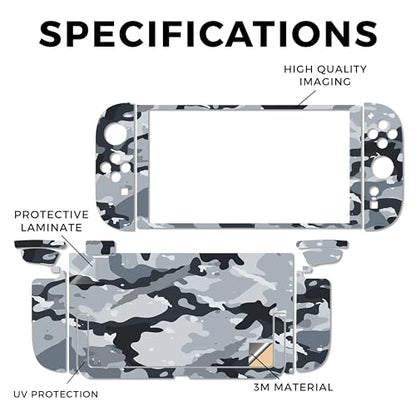 Gaming Skin Compatible with Nintendo Switch 2 Console Only - Gray Camouflage - Premium 3M Vinyl Protective Wrap Decal Cover - Easy to Apply | Crafted in The USA by MightySkins - color: Gray Camouflage, size: Switch 2 Console Skin Only, style: Matte Finish