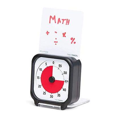 Time Timer 3 inch Visual Timer — 60 Minute Kids Desk Countdown Clock with Dry Erase Activity Card and Desktop App Access — for Kids Classroom, Homeschool Study Tool, Task Reminder, Home and Kitchen - color: Charcoal & Red