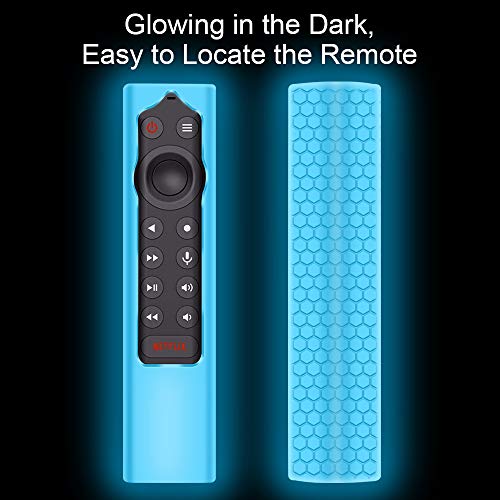 Protective Case Compatible for NVIDIA Shield Android TV Pro 4K HDR Streaming Media Player,Remote Case Skin Holder for NVIDIA Shield Remote Controller,Shockproof Remote Bumper Back Cover-Glowblue - color: Glowlue