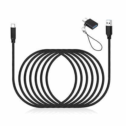 USB C Cable for Elgato 4K S, 4K X, HD60 S/S+, HD60 X Game Capture Card | USB 3.0 10Gbps Data Transfer, Super Fast Charging Cable with Adapter, Nylon Braided 6.6ft Long