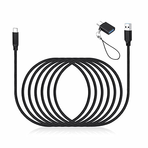 USB C Cable for Elgato 4K S, 4K X, HD60 S/S+, HD60 X Game Capture Card | USB 3.0 10Gbps Data Transfer, Super Fast Charging Cable with Adapter, Nylon Braided 6.6ft Long