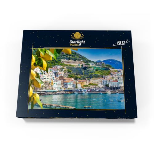 MyPuzzle Panoramic View of Beautiful Amalfi On Hills Leading Down to The Coast, Campania, Italy - Premium 500 Piece Jigsaw Puzzle for Adults - size: 500 Pieces
